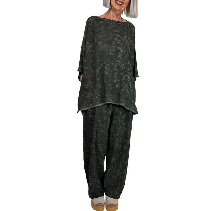 SAND SUN DYE RIPPLE BARREL PANT