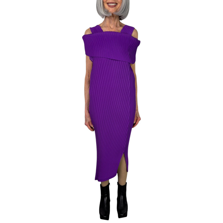 TUBULAR PLEATS DRESS