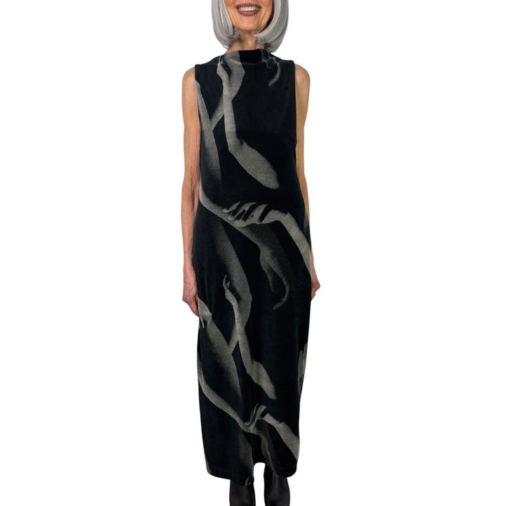 HANDS OF LOVER VELOUR DRESS
