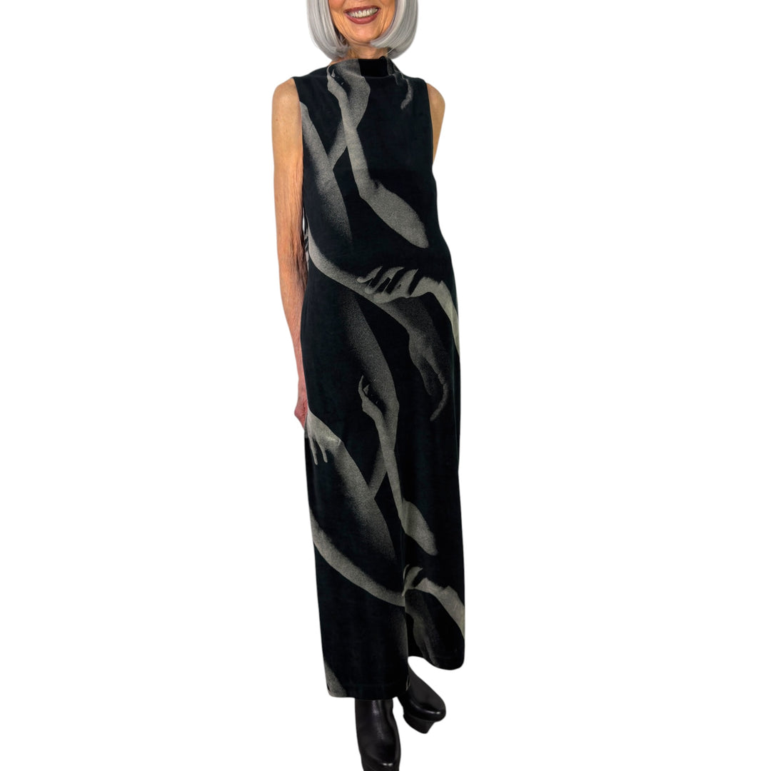 HANDS OF LOVER VELOUR DRESS