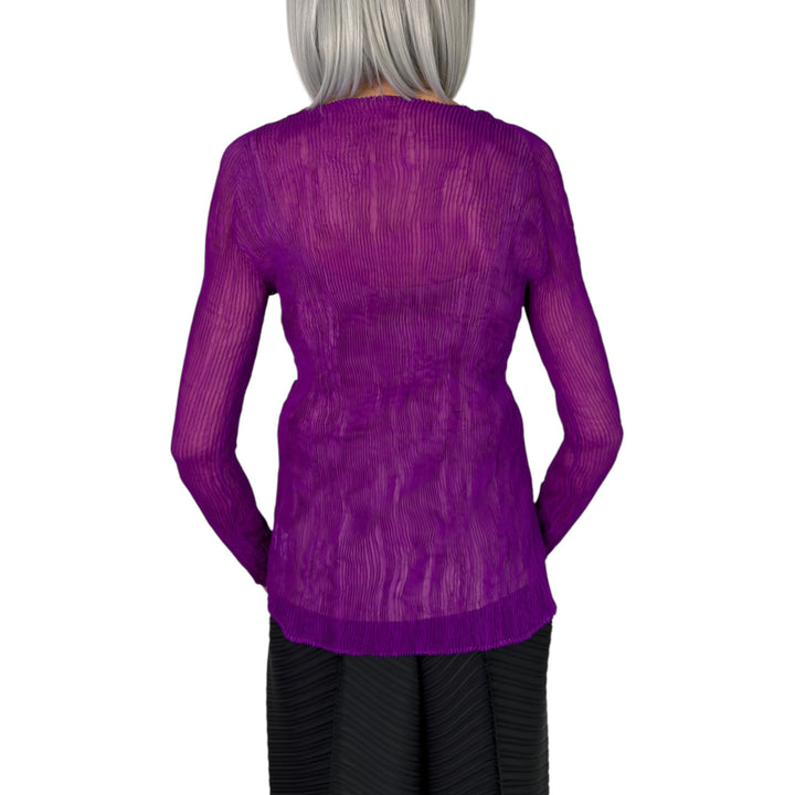 CHIFFON TWIST 2 CREW NECK TOP