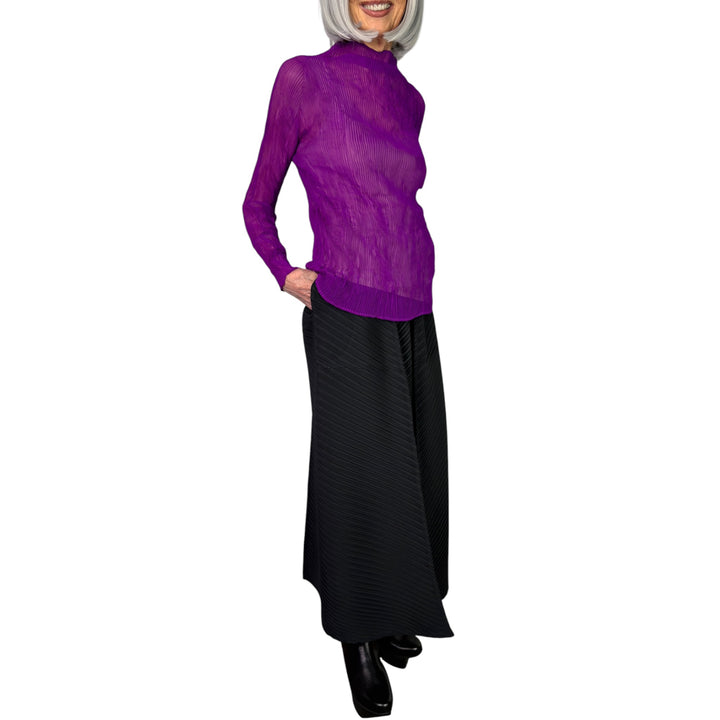 CHIFFON TWIST 2 HI-NECK TOP