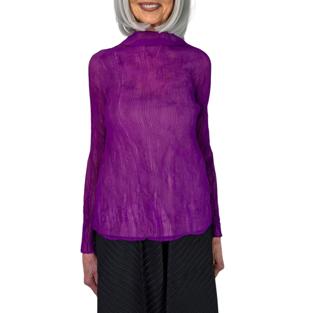 CHIFFON TWIST 2 HI-NECK TOP