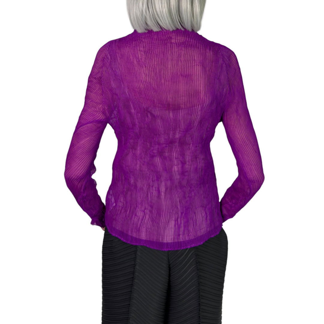 CHIFFON TWIST 2 HI-NECK TOP