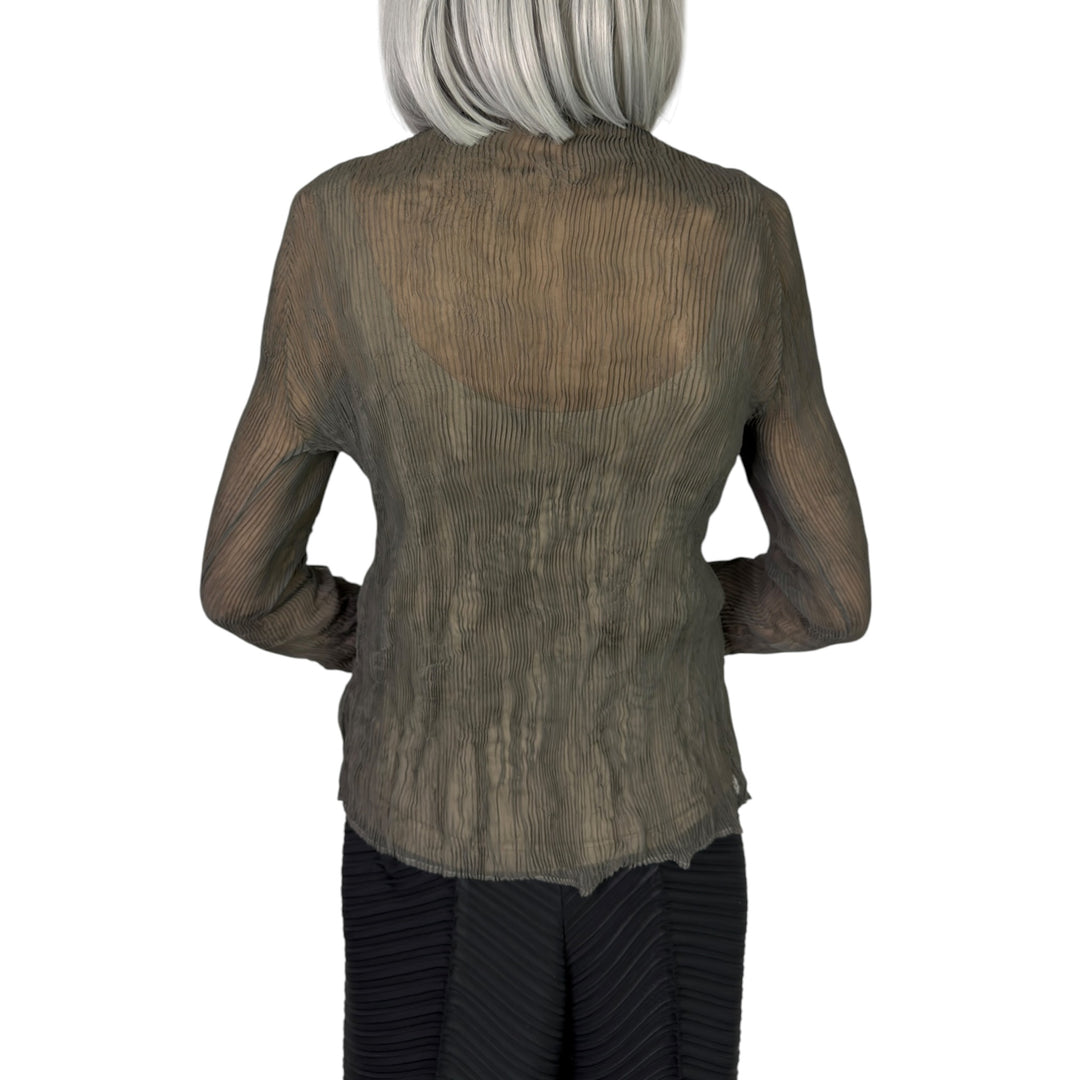 CHIFFON TWIST 2 HI-NECK TOP