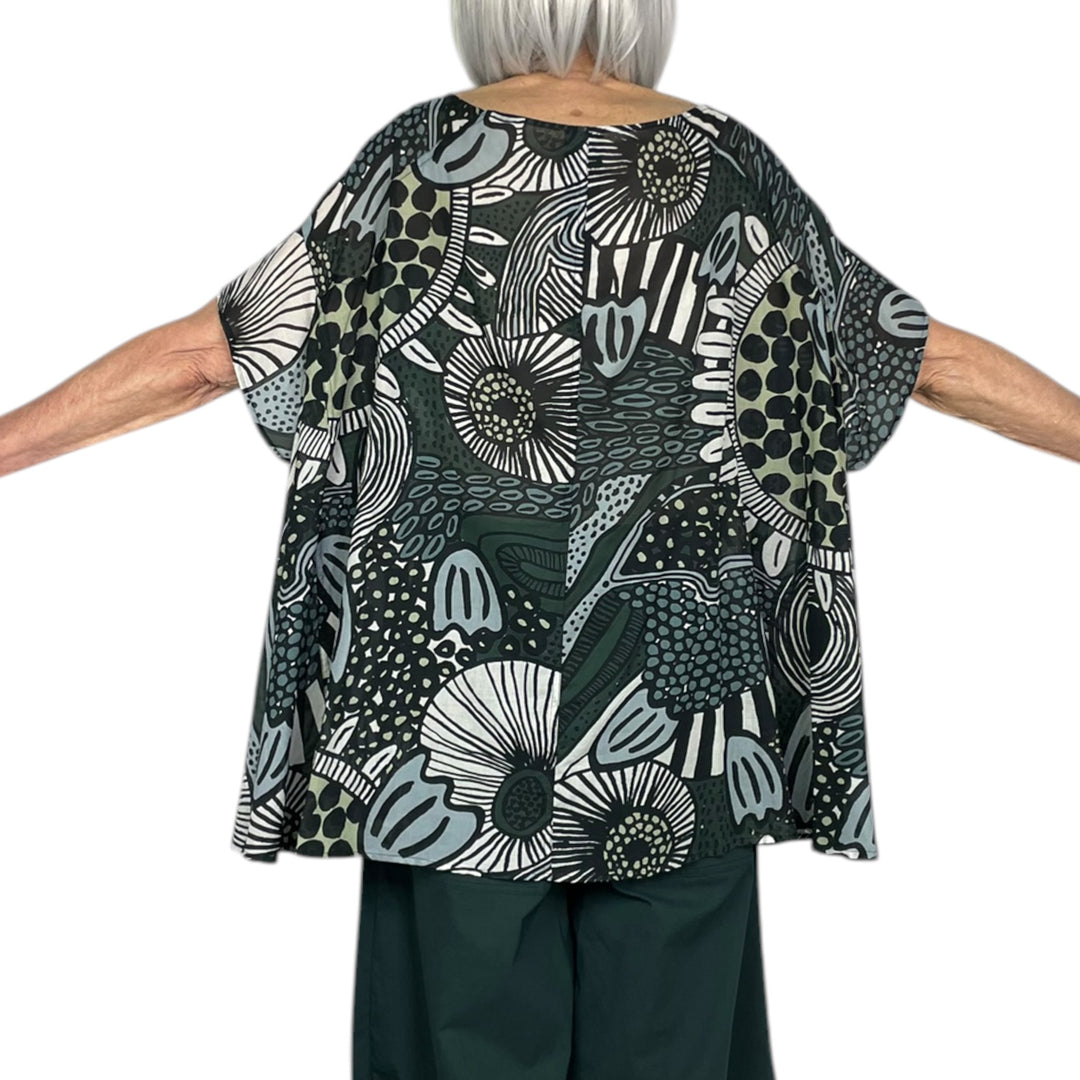 PRINT VOILE S/S TOP
