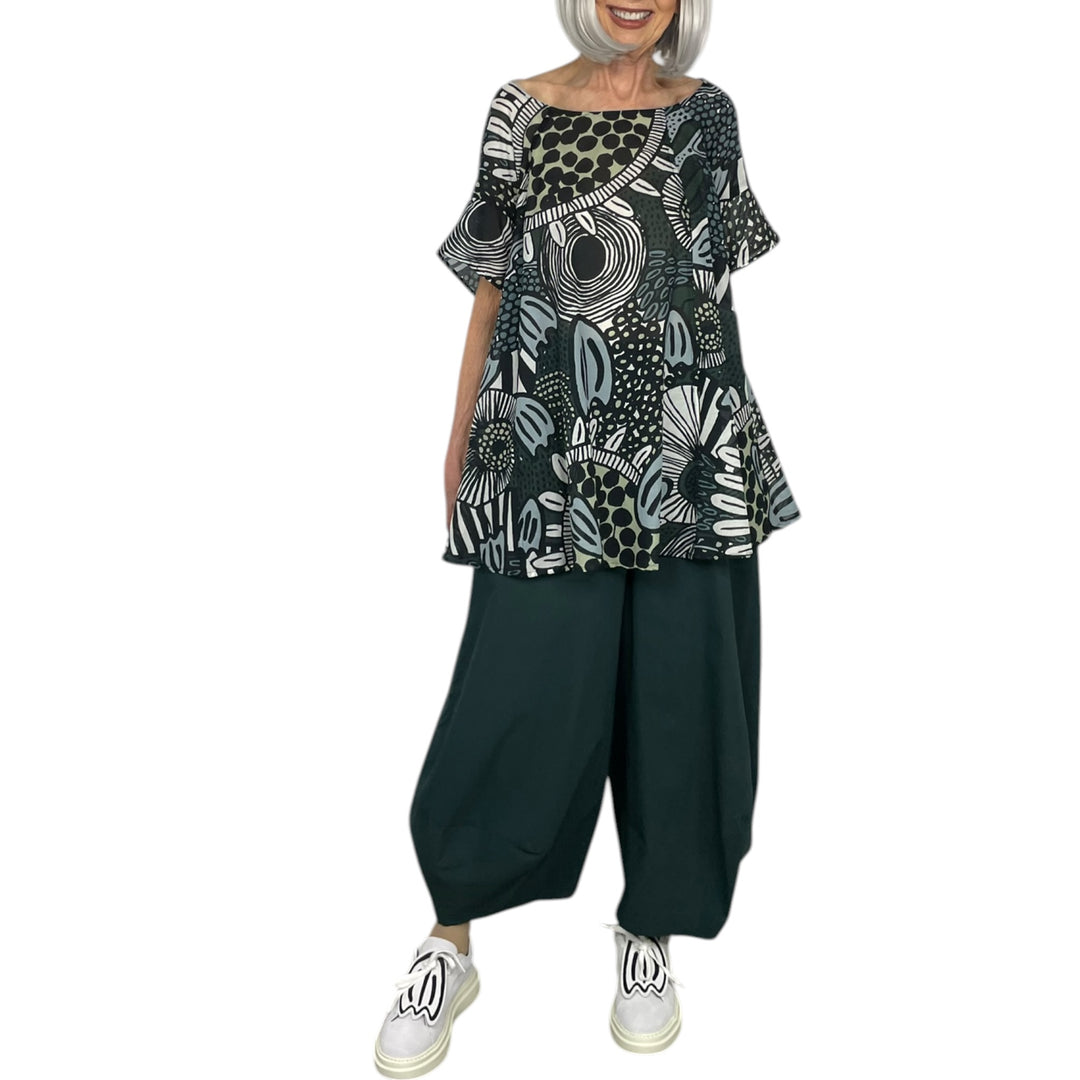 PRINT VOILE S/S TOP