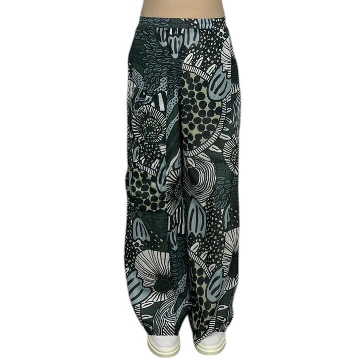 LINED PRINT VOILE PANT