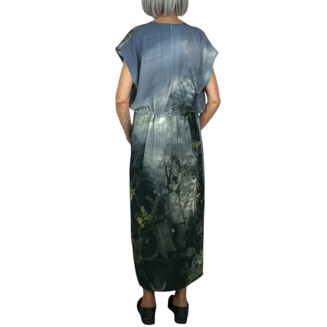 PRINTED SILK SIMPLE DRESS