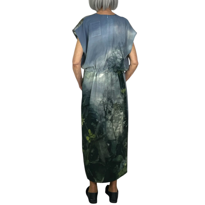 PRINTED SILK SIMPLE DRESS