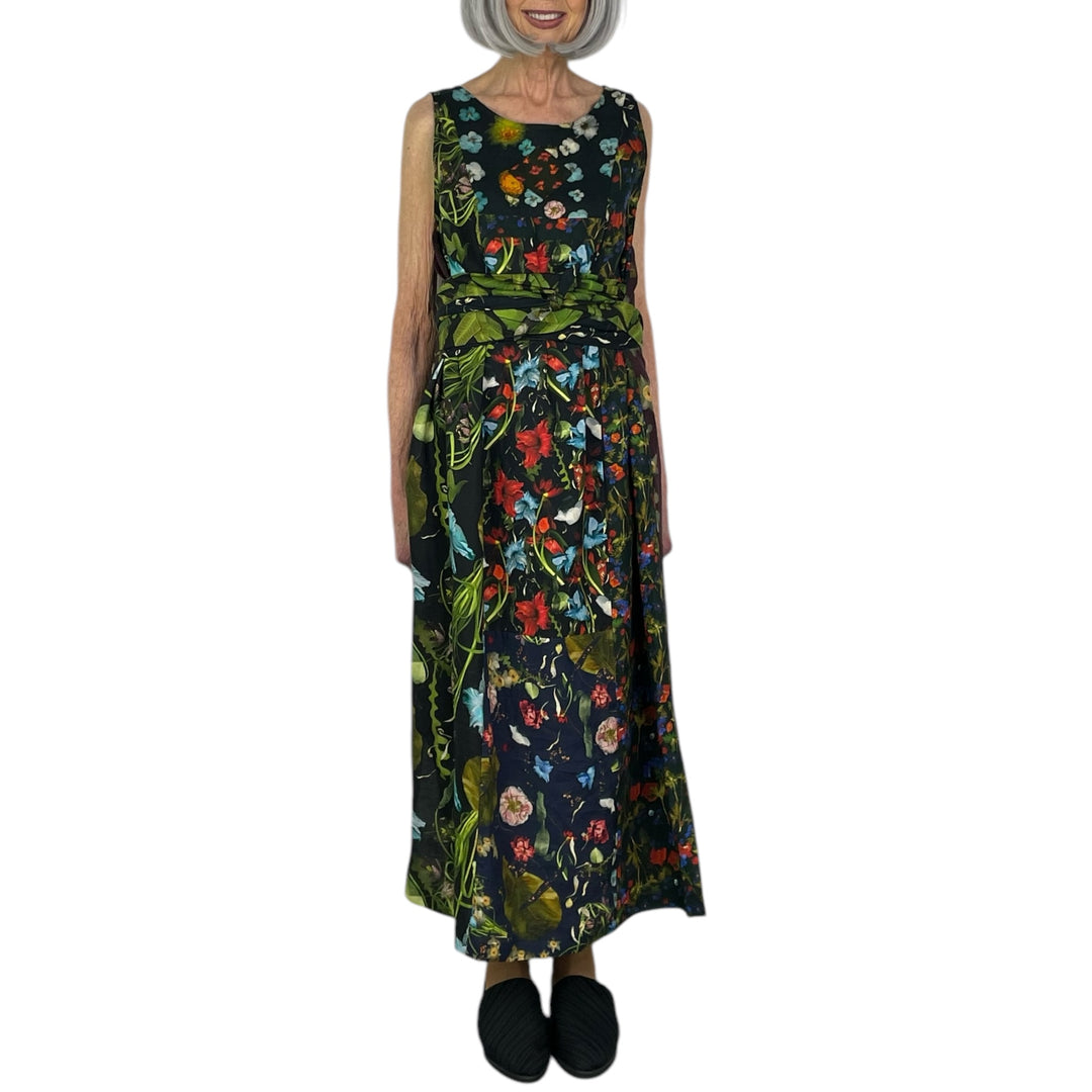 FLORAL PRINT LINEN DRESS