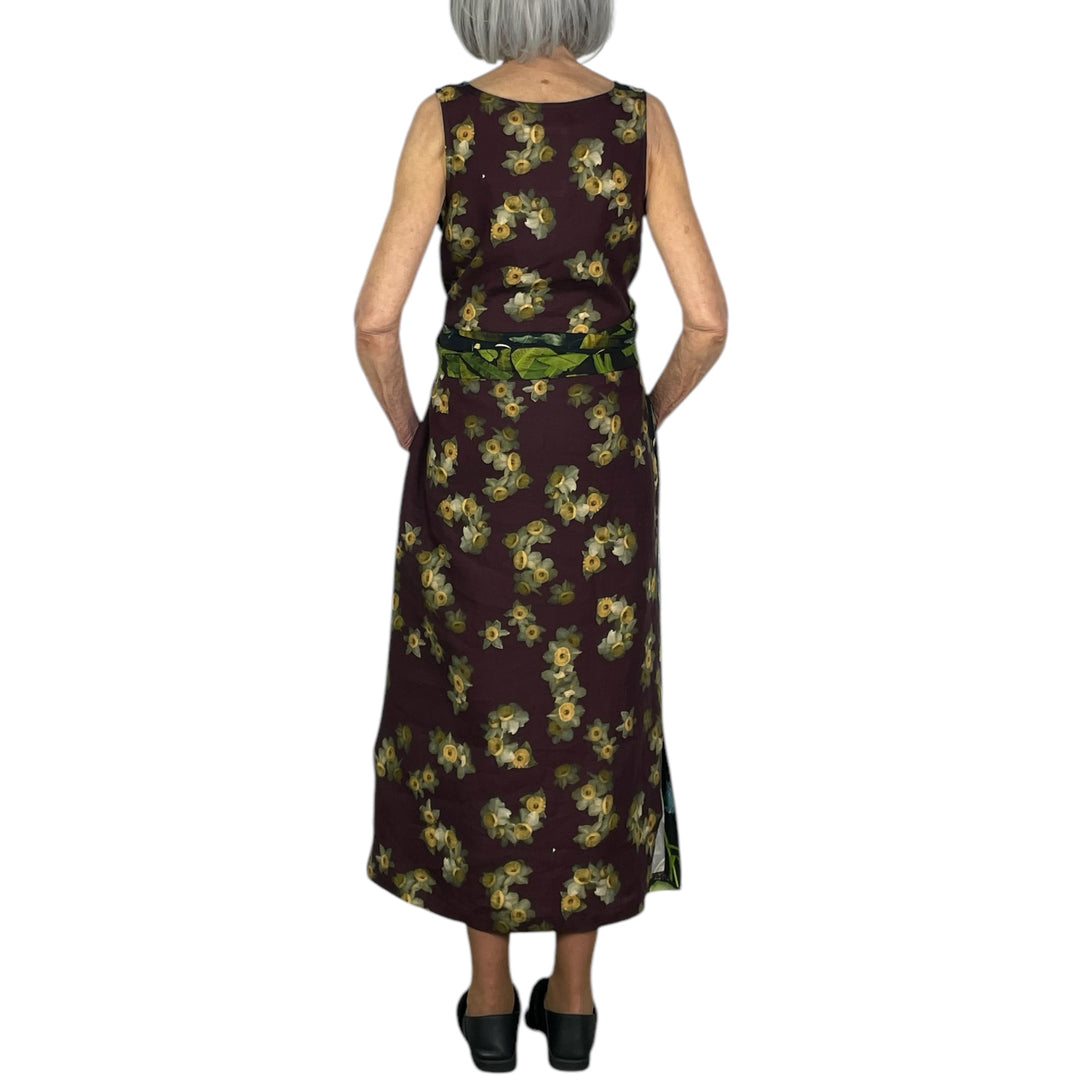FLORAL PRINT LINEN DRESS