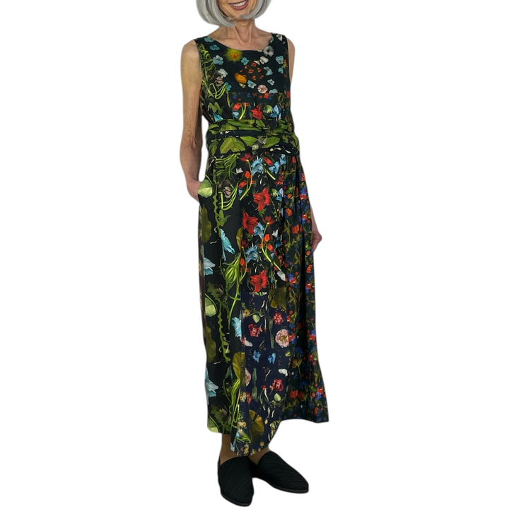 FLORAL PRINT LINEN DRESS