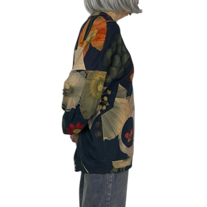 FLORAL PRINT SWEATSHIRT