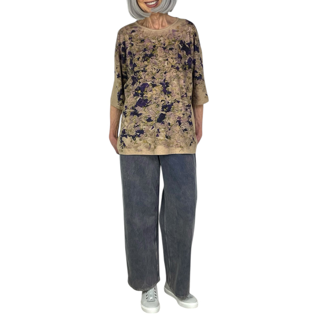 FLORAL PRINT COTTON TEE