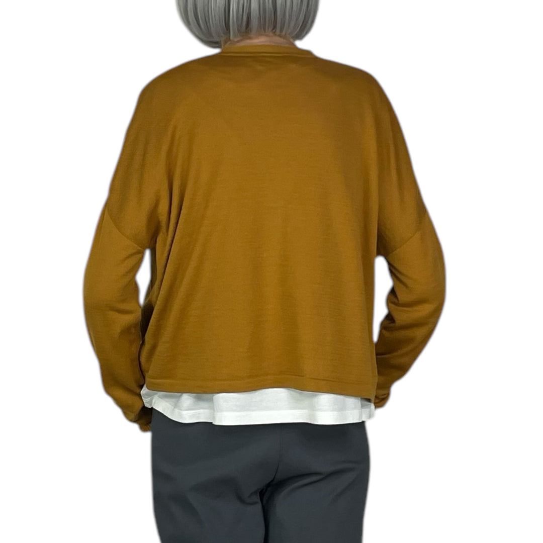 PLAIN KNIT COTTON CARDIGAN