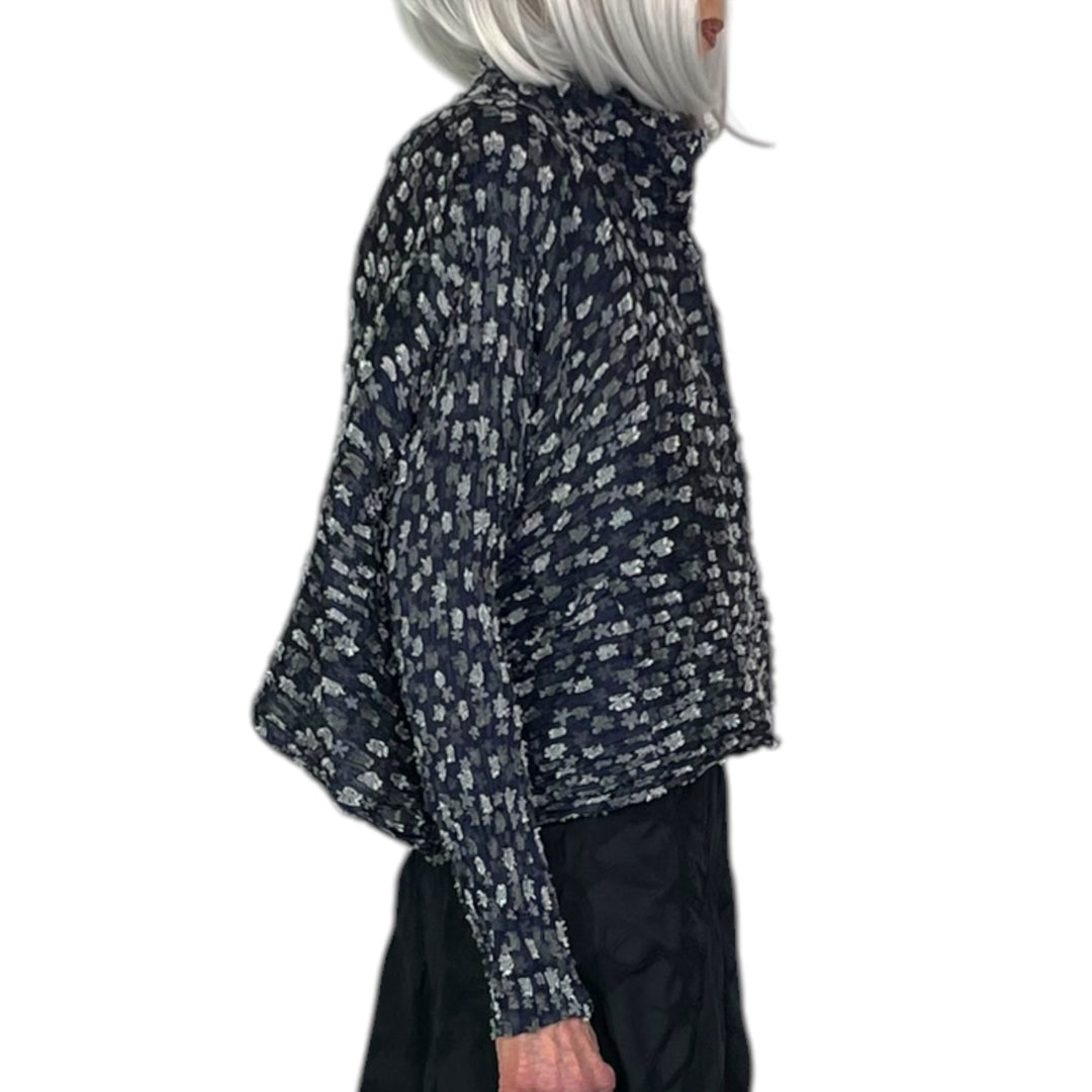 SEA & FLOWER HORIZONTAL PLEAT JACKET