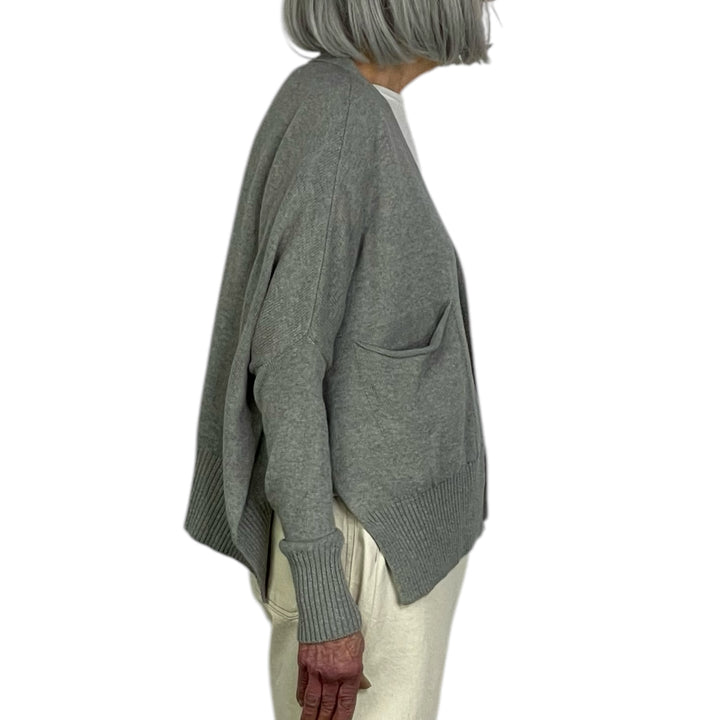 SIDE SLIT COTTON CARDIGAN