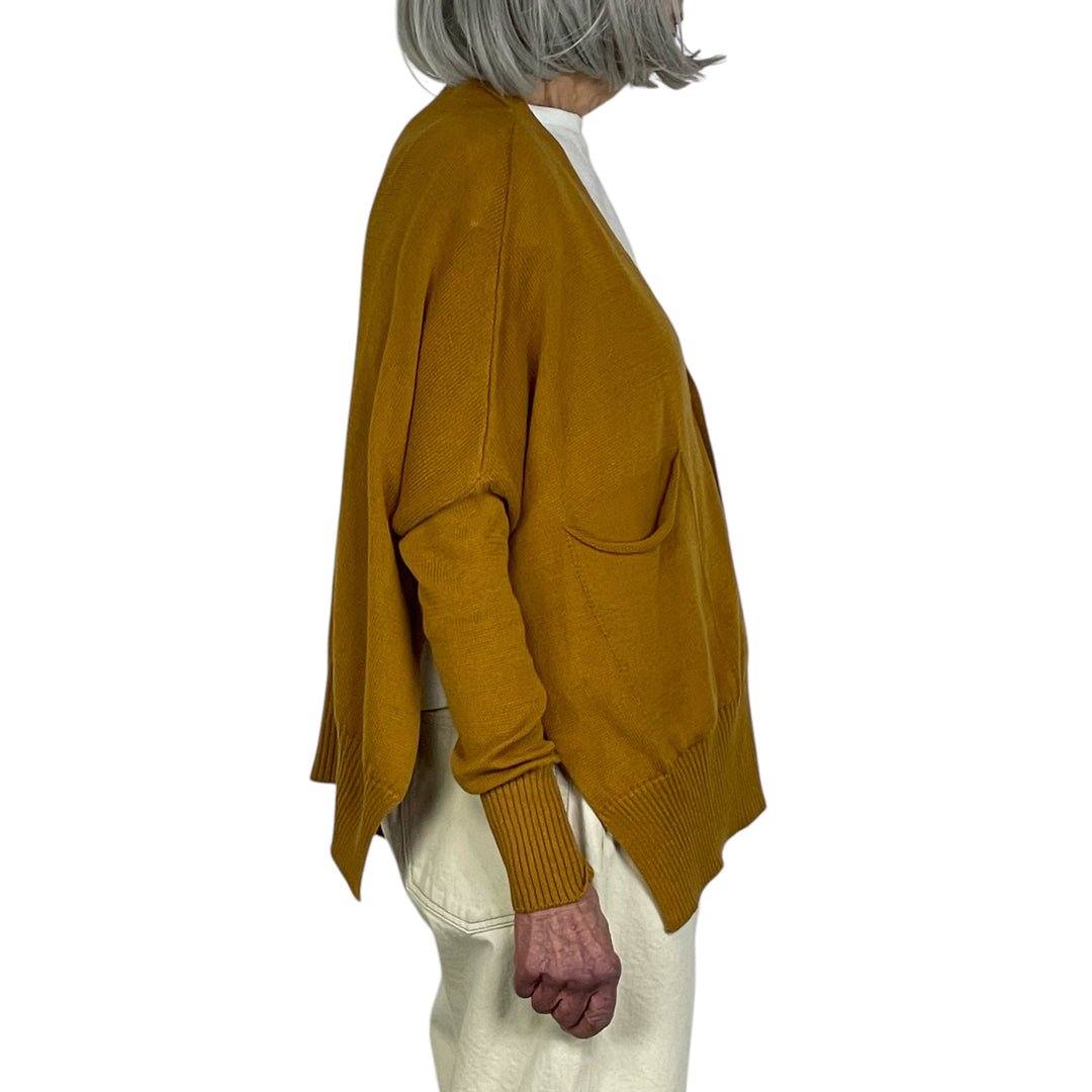 SIDE SLIT COTTON CARDIGAN