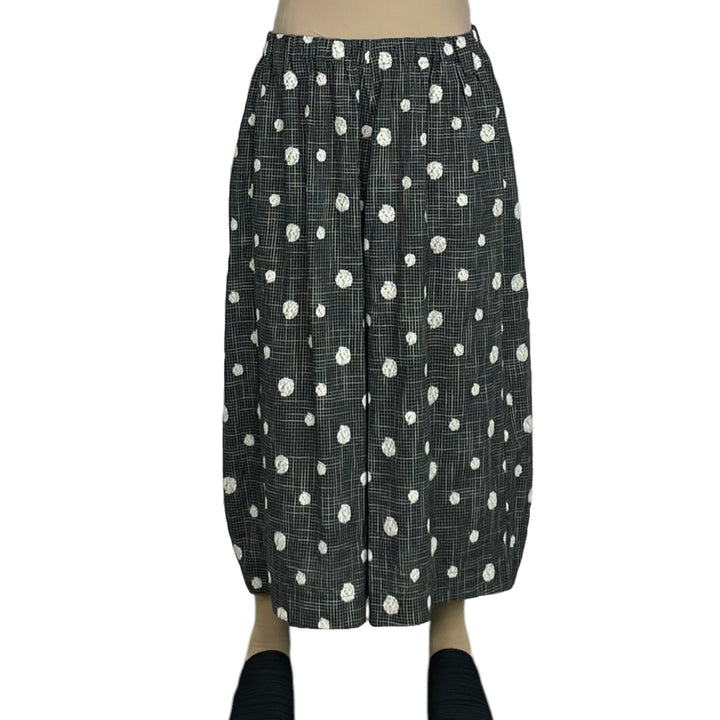 EMBROIDERED DOTS WIDE LEG PANT