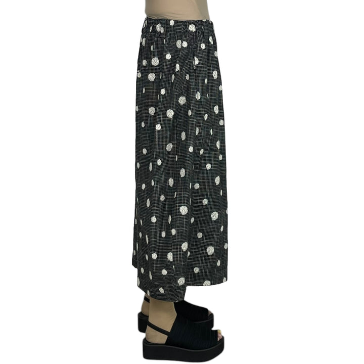 EMBROIDERED DOTS WIDE LEG PANT