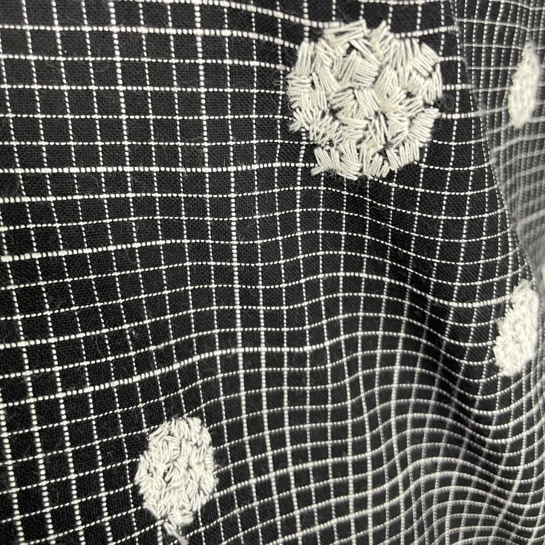 EMBROIDERED DOTS WIDE LEG PANT