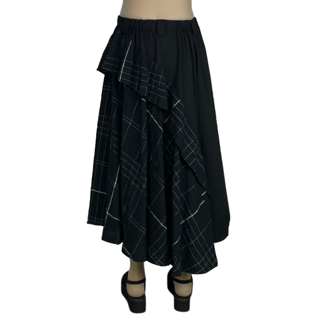WINDOWPANE/SOLID SKIRT