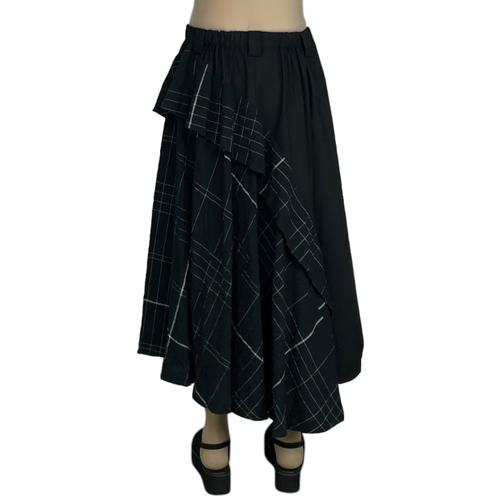 WINDOWPANE/SOLID SKIRT