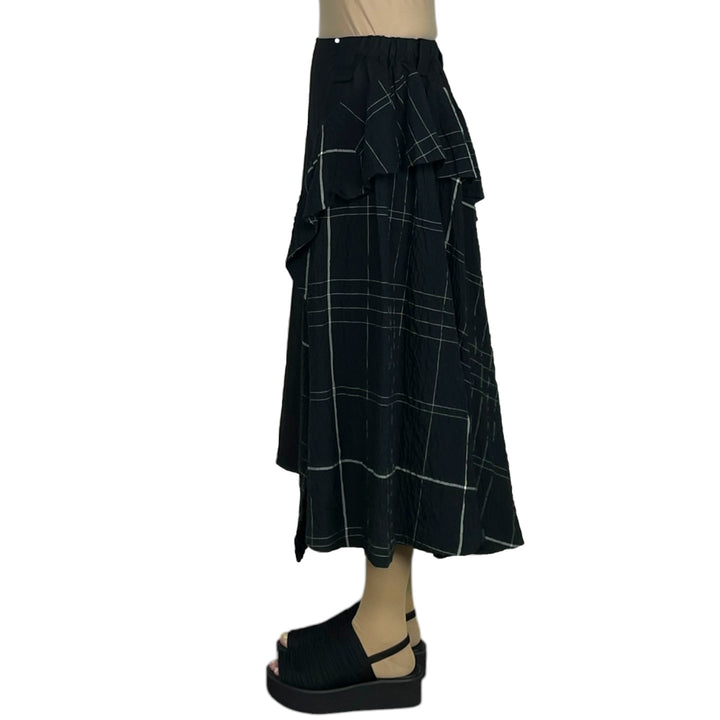 WINDOWPANE/SOLID SKIRT