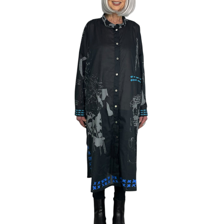 PRINTED VOILE SHIRTDRESS