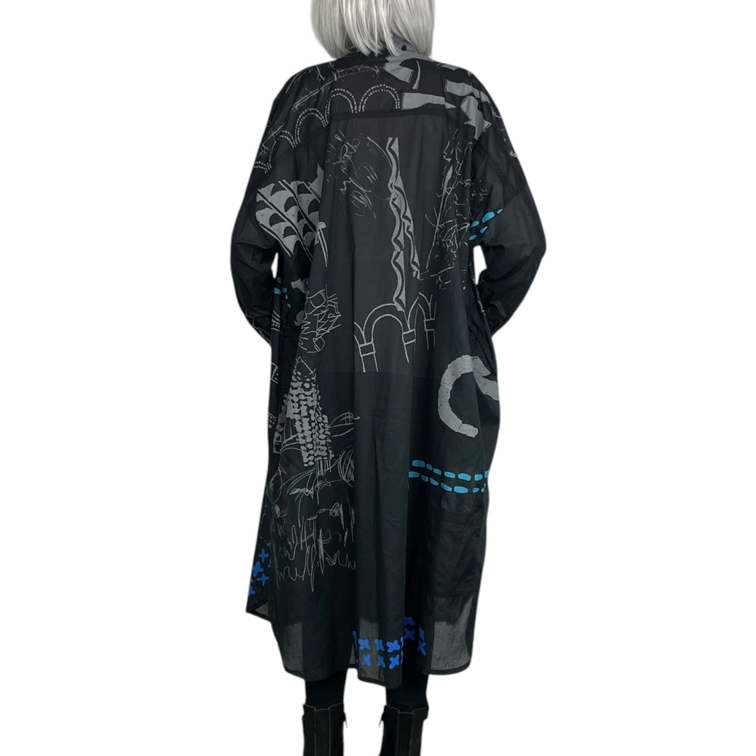 PRINTED VOILE SHIRTDRESS