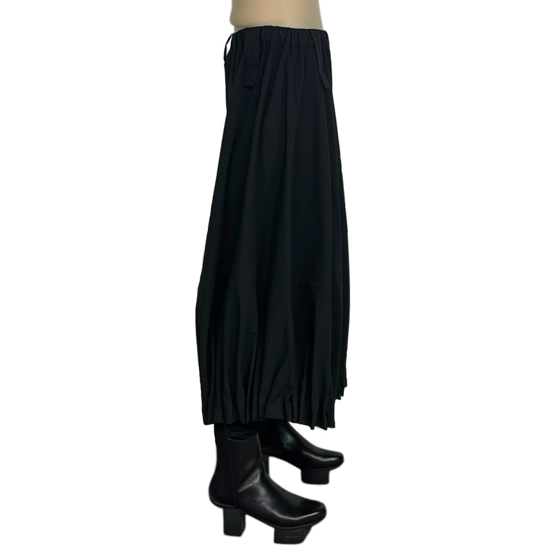 PLEATED HEM WIDE LEG PANT