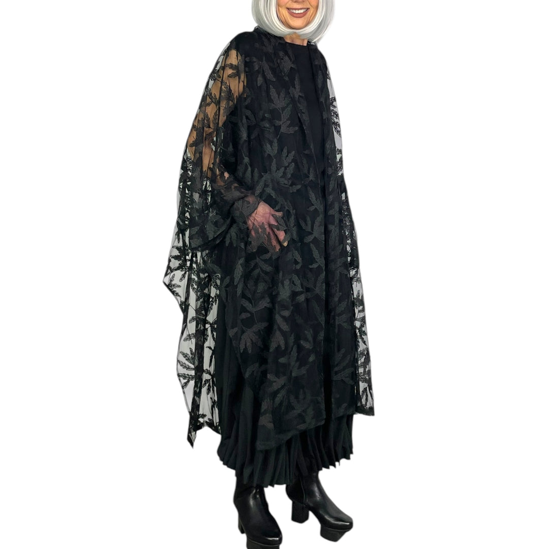 SHEER LACE KIMONO COAT