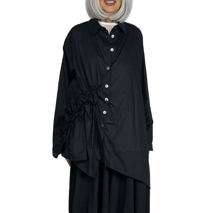 SHIRRED SIDE TUNIC SHIRT