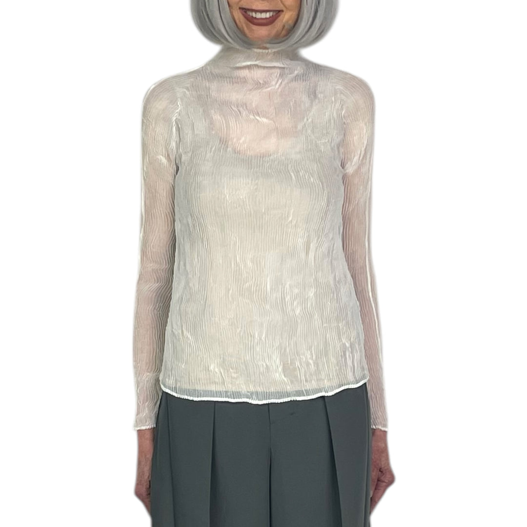 CHIFFON TWIST HI-NECK TOP