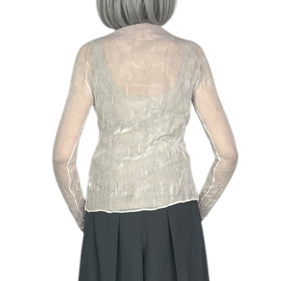 CHIFFON TWIST HI-NECK TOP