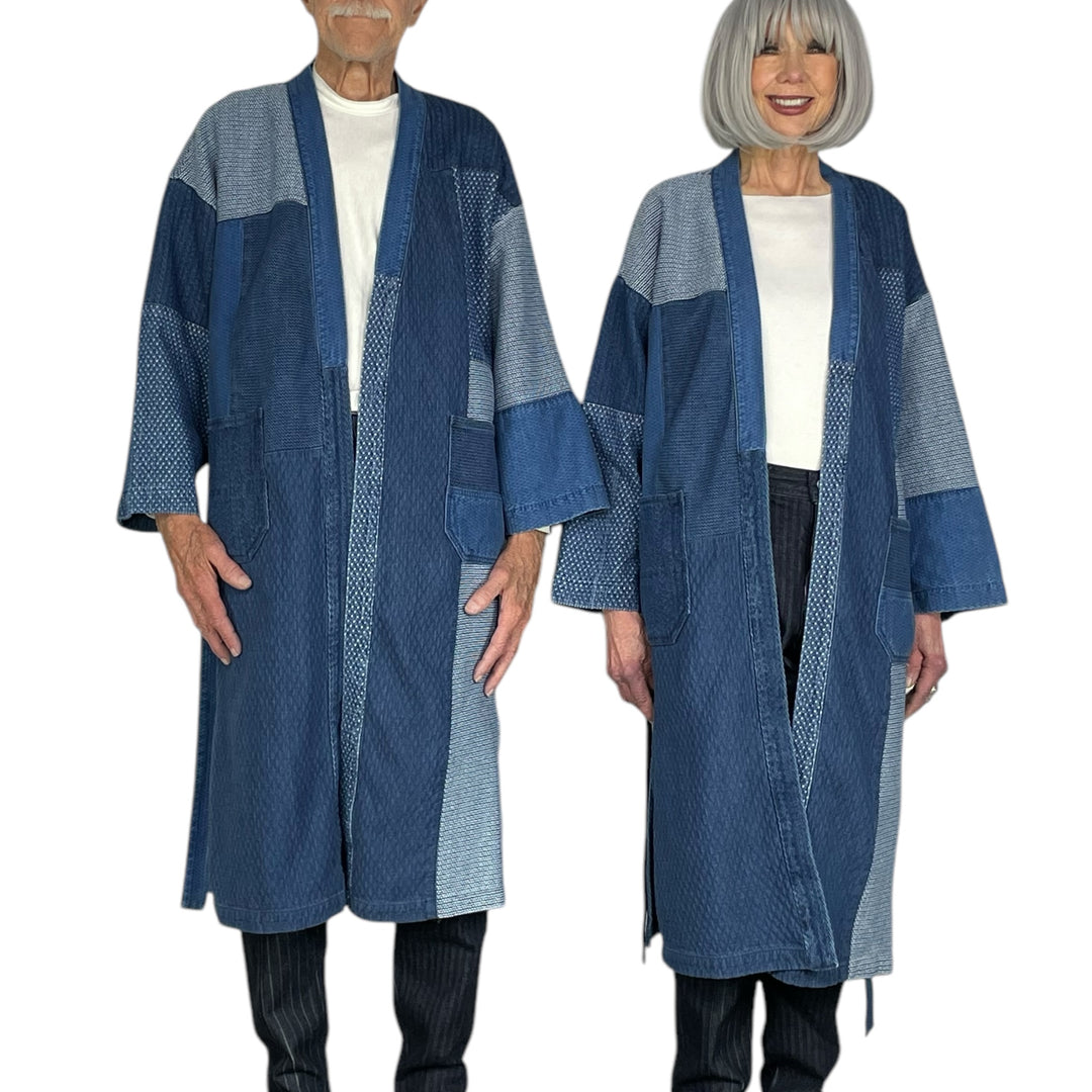 PATCHWORK HAORI COAT - 3YR WASH