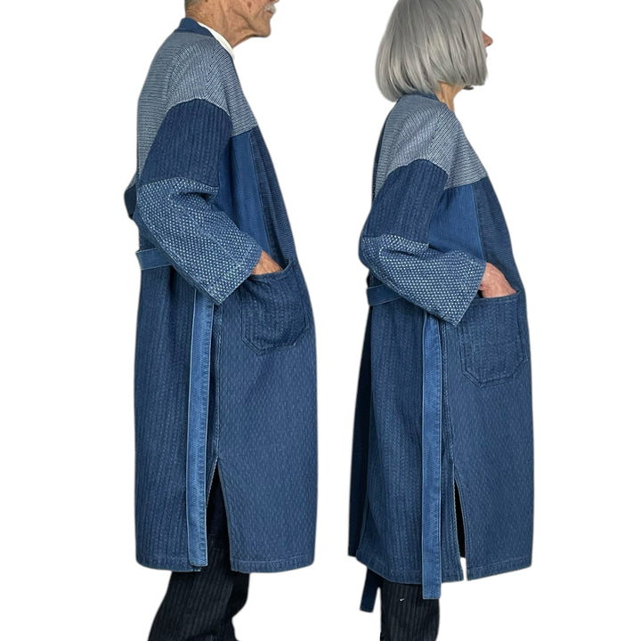 PATCHWORK HAORI COAT - 3YR WASH
