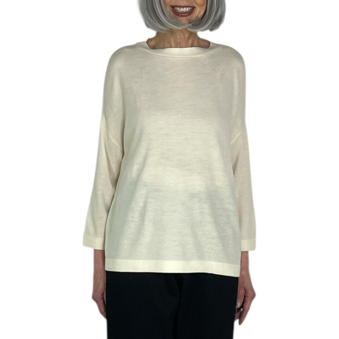 BOATNECK KNIT PULLOVER