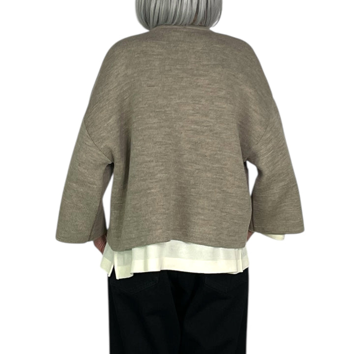 CREWNECK POCKET CARDIGAN