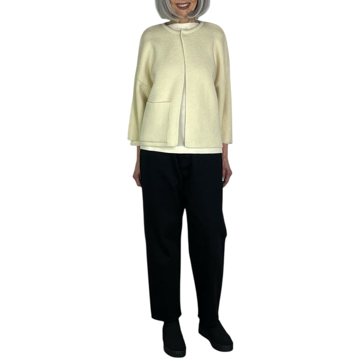 CREWNECK POCKET CARDIGAN