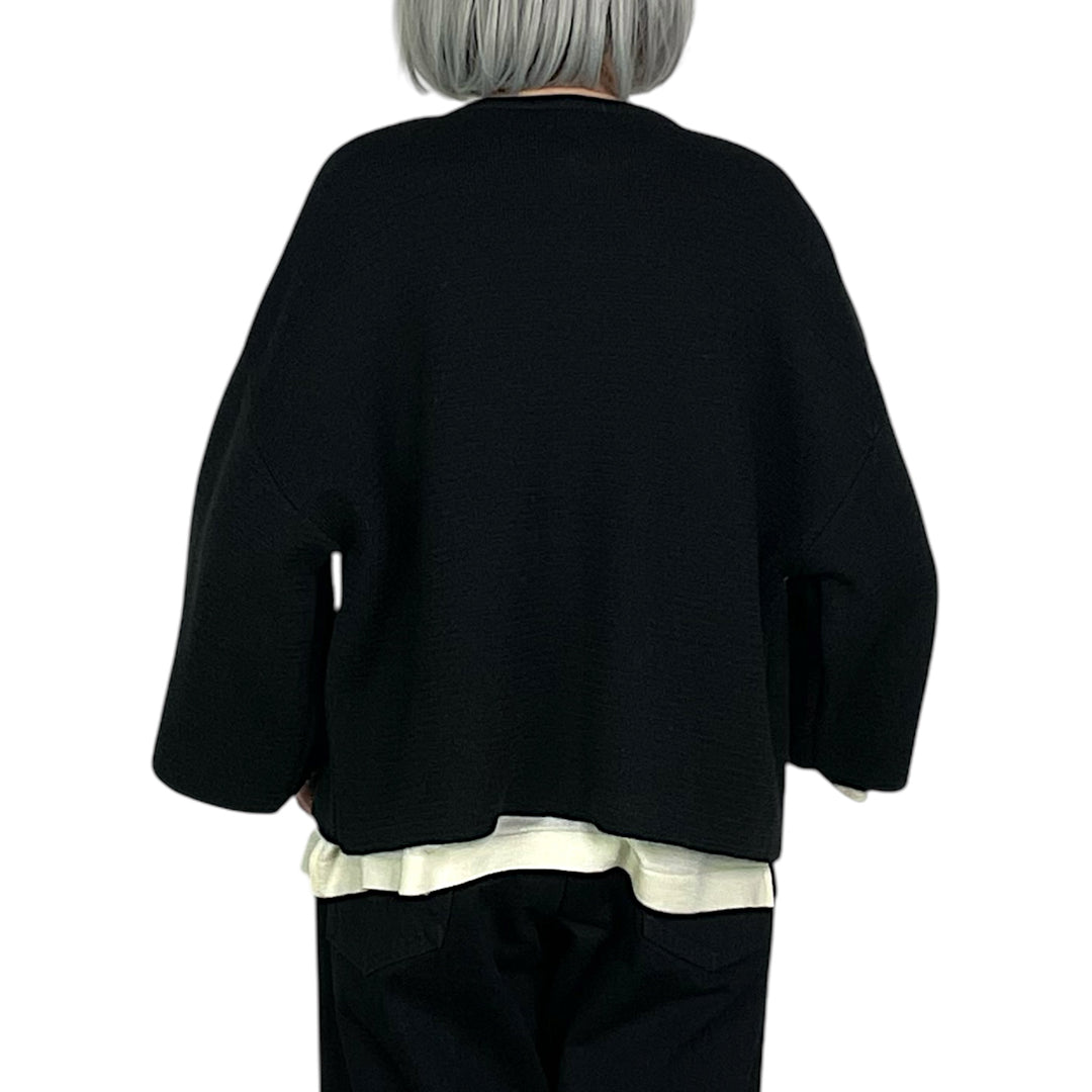 CREWNECK POCKET CARDIGAN