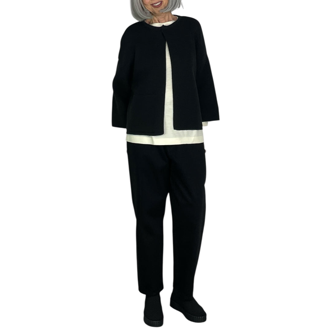 CREWNECK POCKET CARDIGAN
