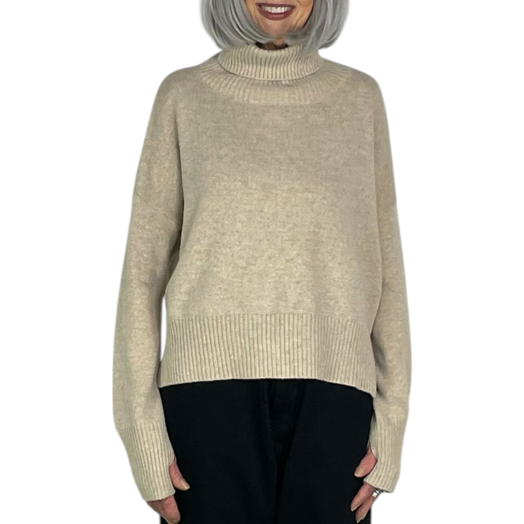 TURTLENECK SWEATER W/THUMB SLITS