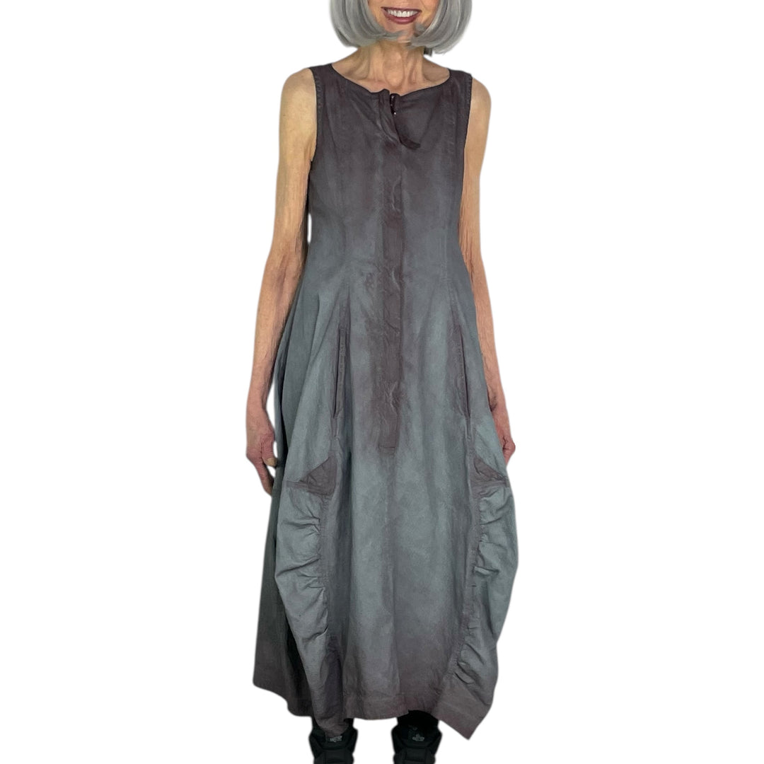 STRETCH TWILL SLEEVELESS DRESS
