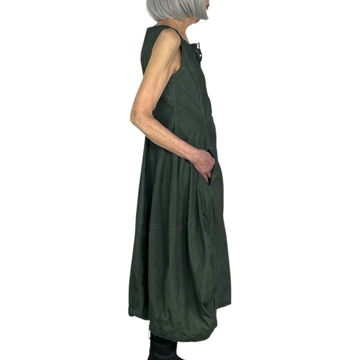 STRETCH TWILL SLEEVELESS DRESS