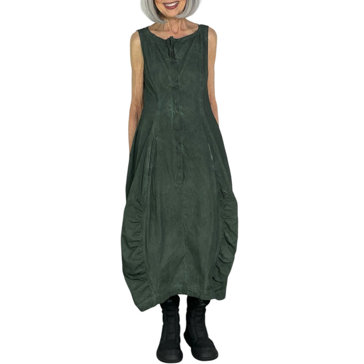 STRETCH TWILL SLEEVELESS DRESS