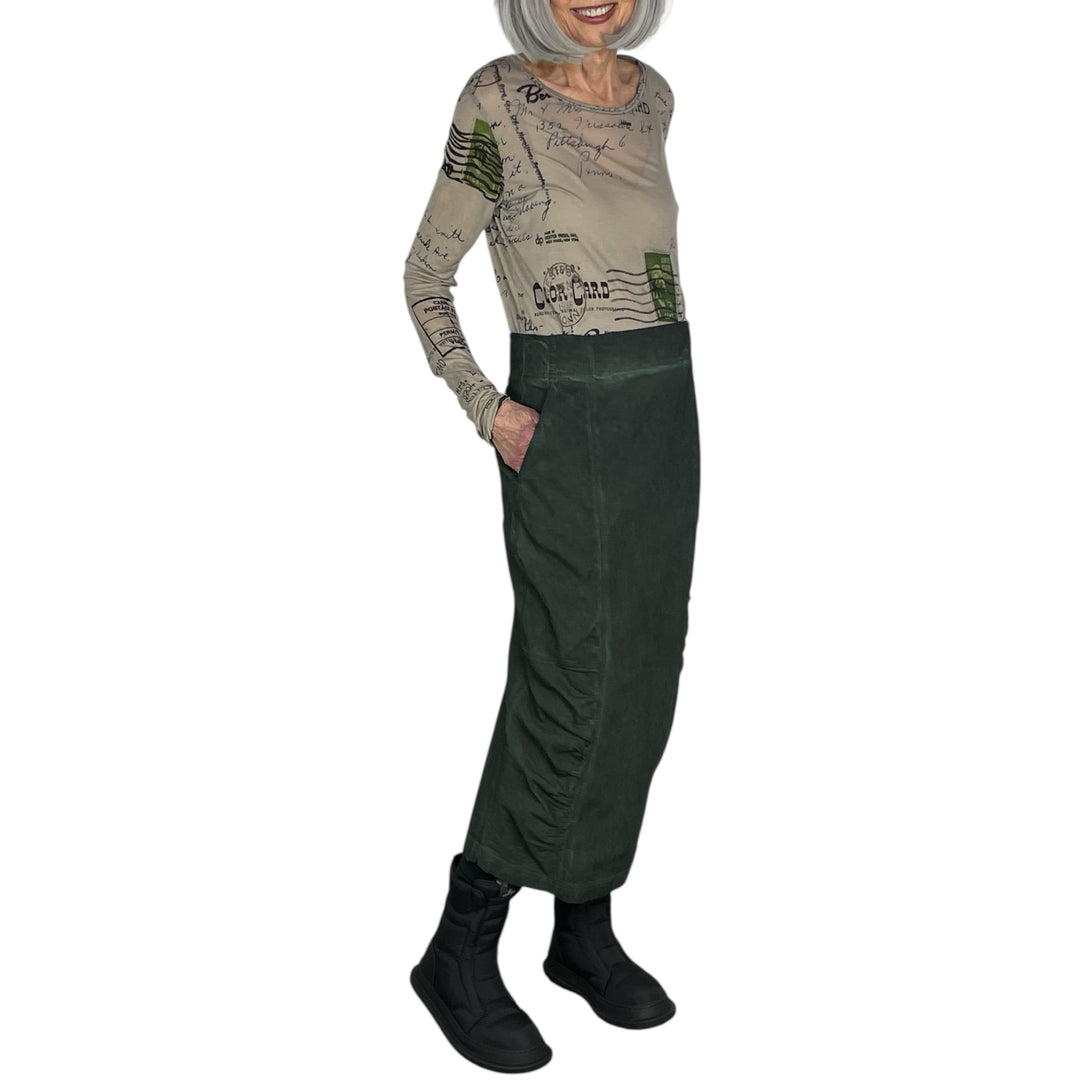 STRETCH TWILL SLIM SKIRT