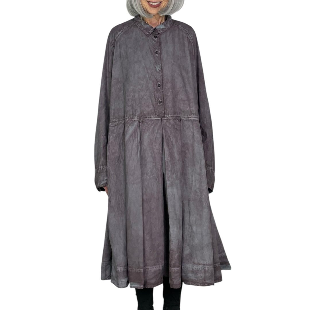 BOX PLEAT POPLIN DRESS