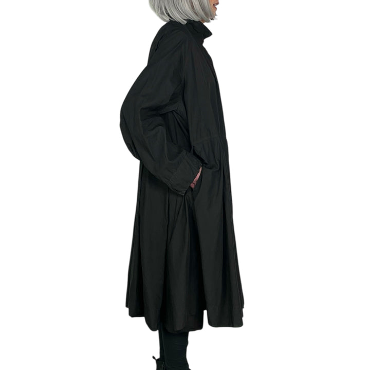 BOX PLEAT POPLIN DRESS